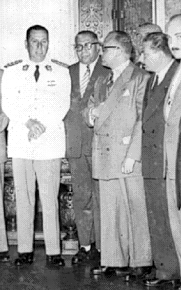 1952, Juan Domingo Perón, Ramón Carrillo, Santiago Carrillo, Arturo Pimentel. Copyright© 2005 Electroneurobiología.