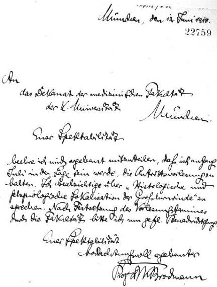 Brodmann MS archivo adm. Munich U. 22759